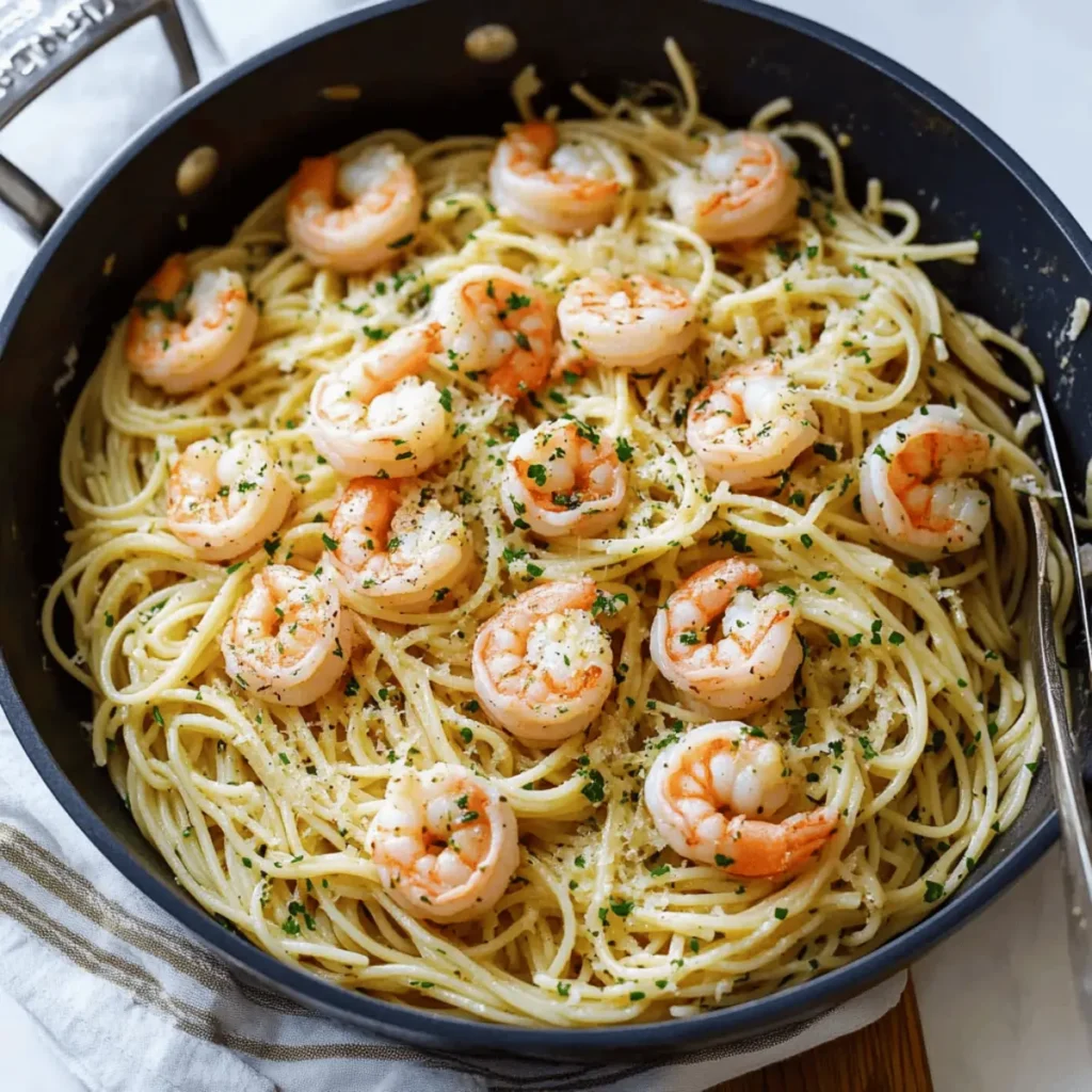 Garlic Shrimp Spaghetti