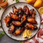 Sweet Spicy Hot Honey Peach Lemon Pepper Wings