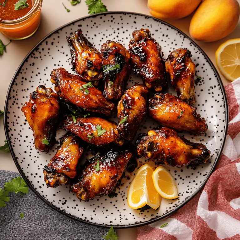 Sweet Spicy Hot Honey Peach Lemon Pepper Wings