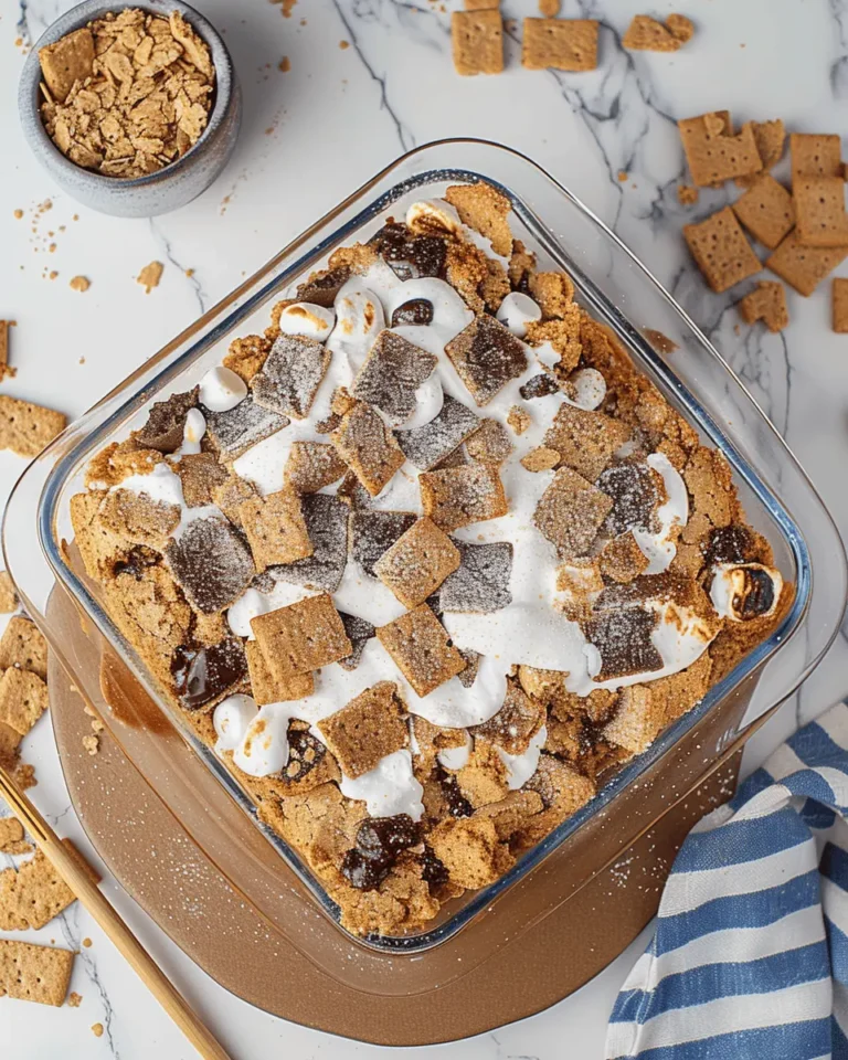 4 Ingredient Oven Baked S’mores Bars