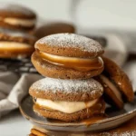 Apple Cider Whoopie Pie cookies with Caramel Filling