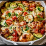 Best Mediterranean Chicken Zucchini Bake