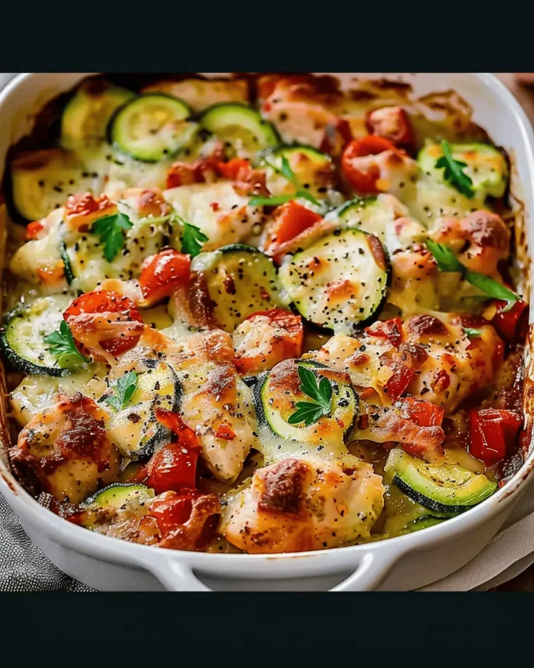 Best Mediterranean Chicken Zucchini Bake