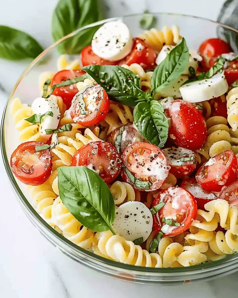 Creamy Caprese Pasta Salad