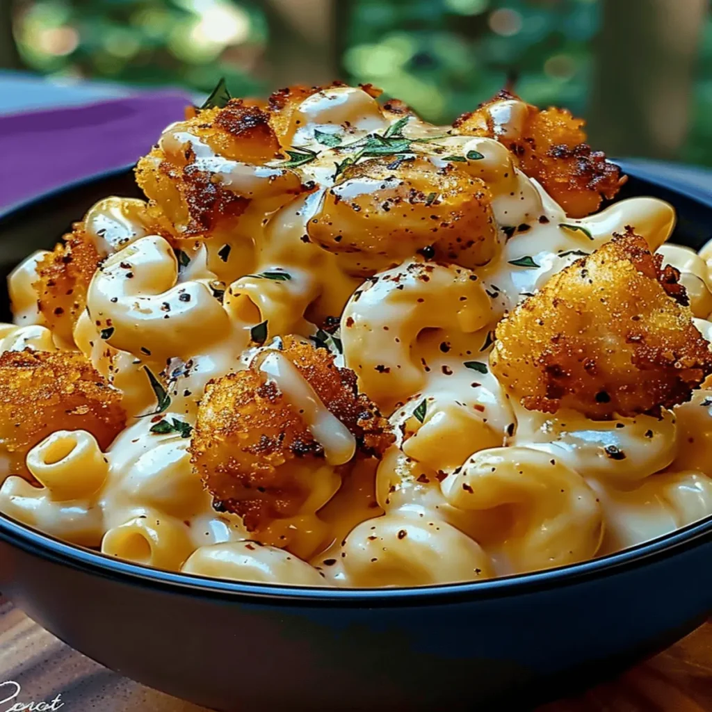 Creamy Honey Pepper Chicken Mac and Cheese Delight