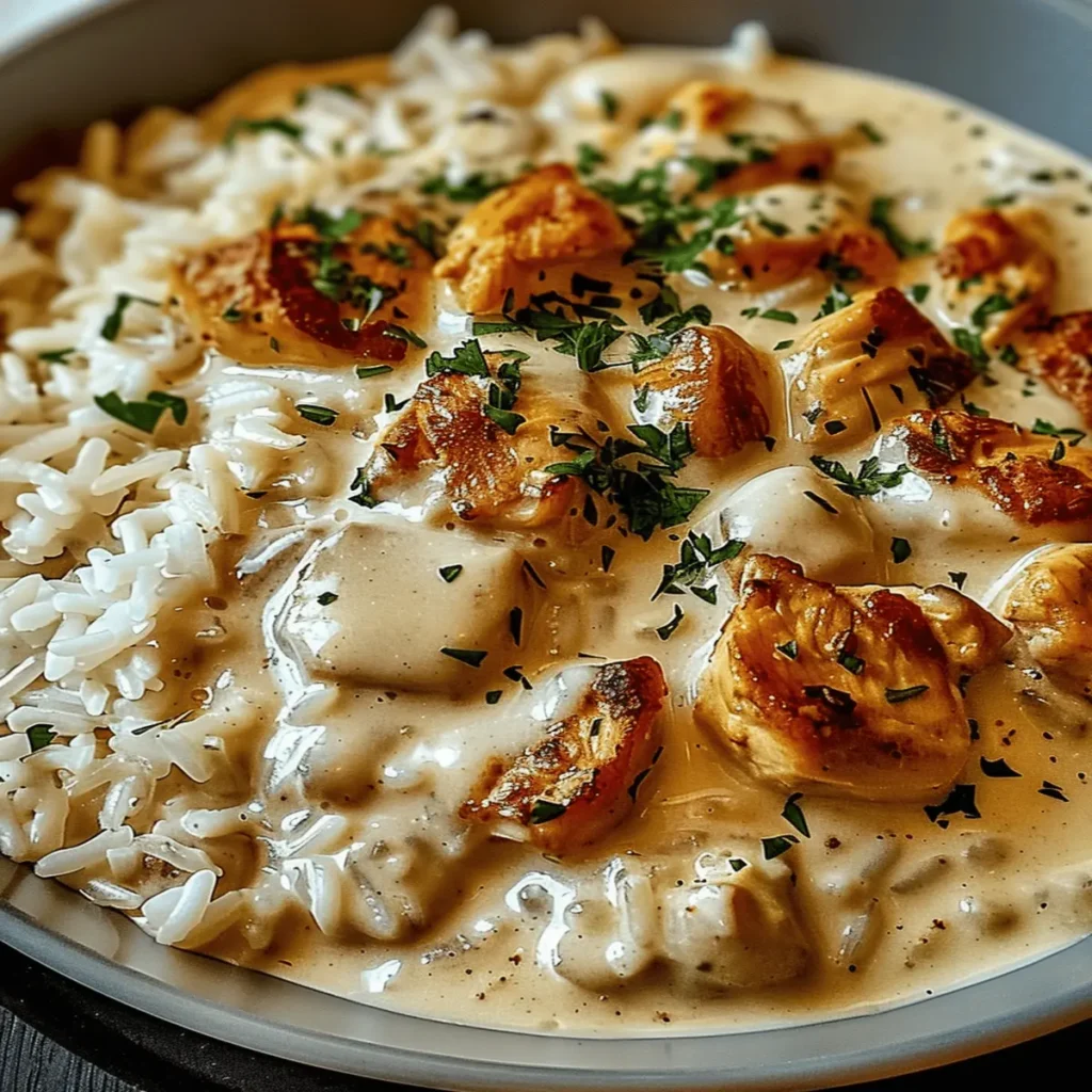 Creamy Smothered Chicken Rice: A Comforting One-Pan Dinner