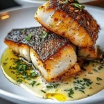 Delicious Lemon Garlic Butter Cod with Crispy Skin