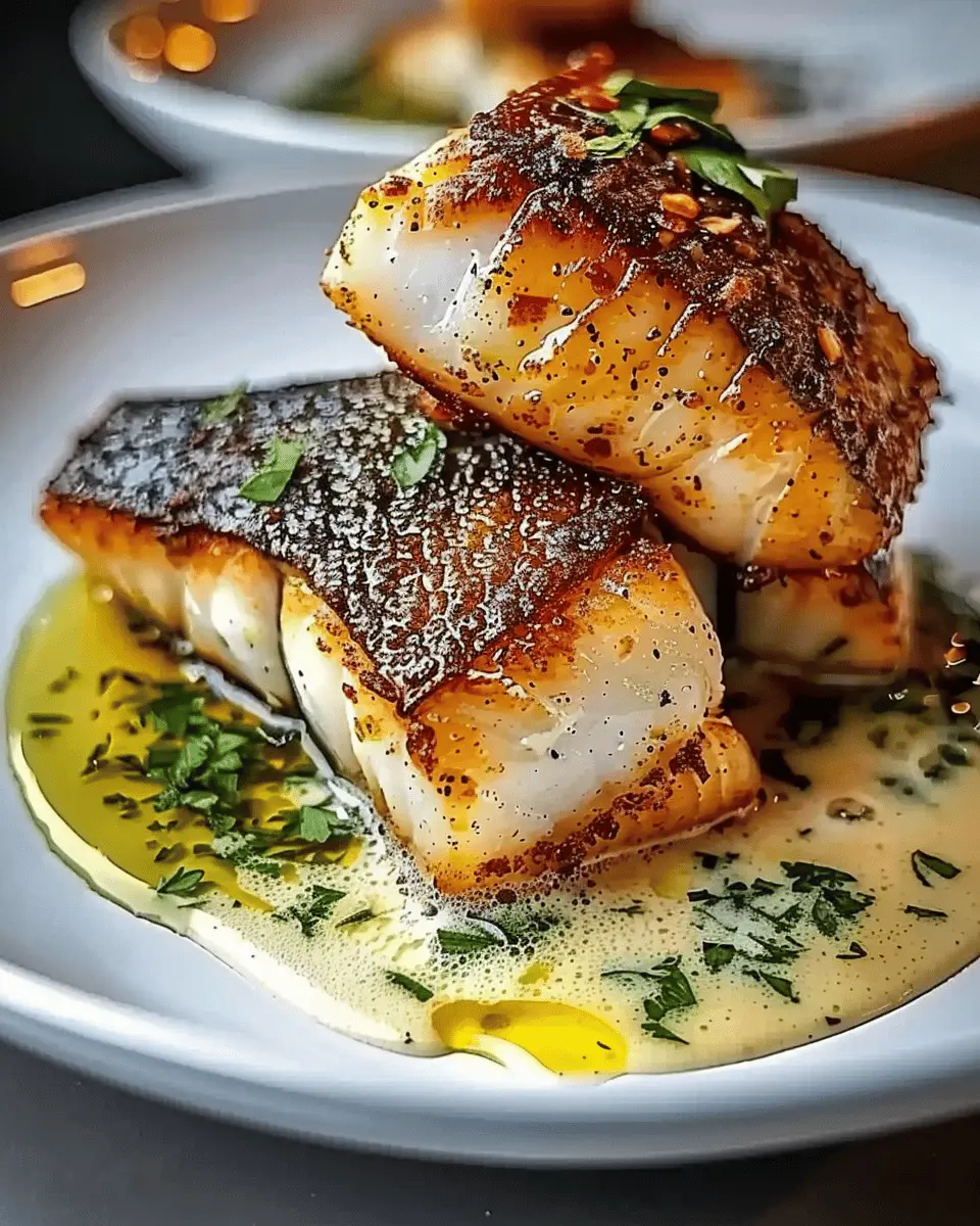 Delicious Lemon Garlic Butter Cod with Crispy Skin Made Easy