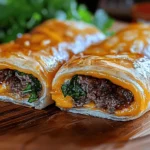 Easy Garlic Butter Beef Cheeseburger Rollups