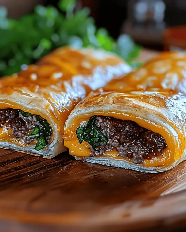 Easy Garlic Butter Beef Cheeseburger Rollups