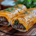 Easy Garlic Butter Beef Cheeseburger Rollups