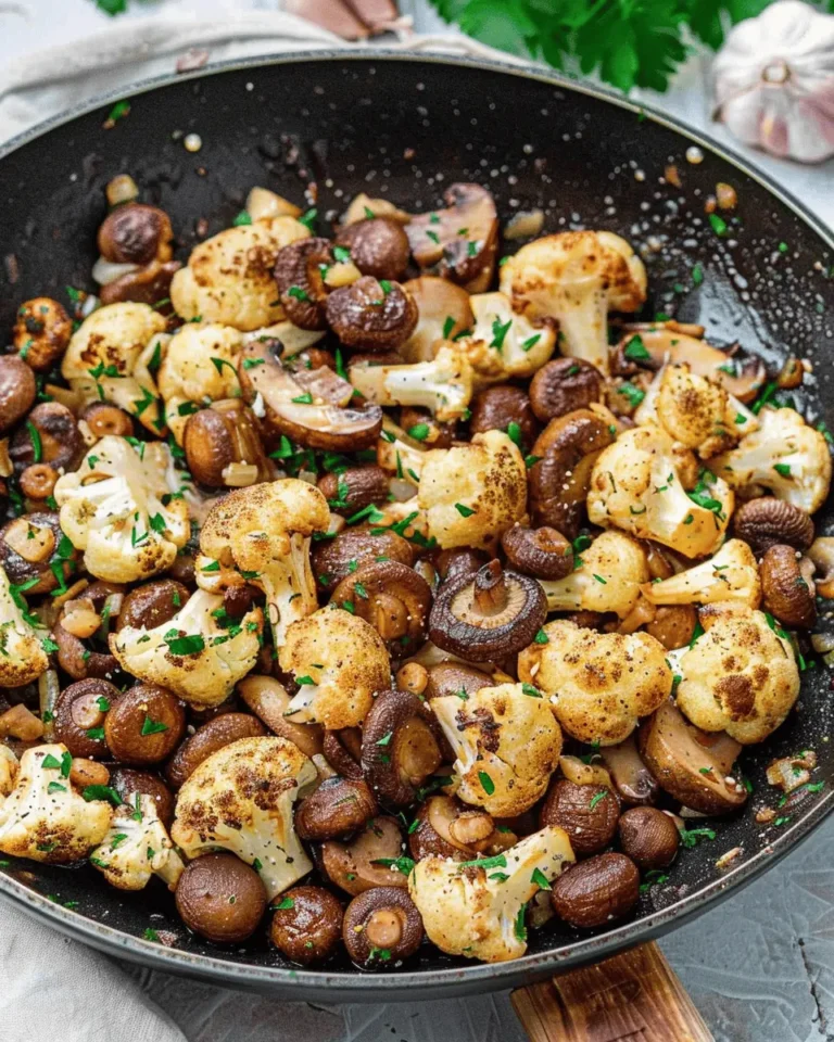 Garlic Cauliflower Mushroom Skillet: Quick & Delicious Dish