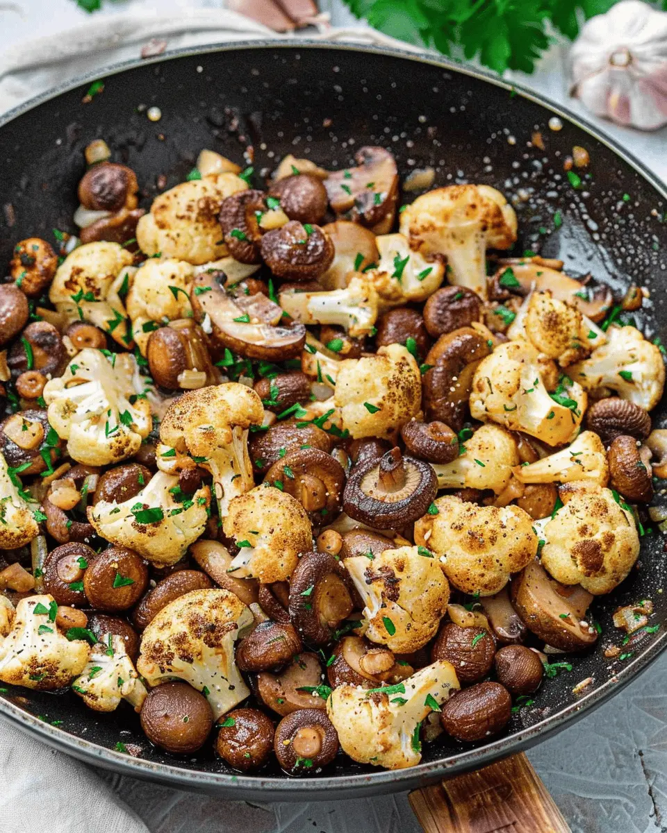 Garlic Cauliflower Mushroom Skillet: Quick & Delicious Dish