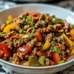 Ground turkey and peppers