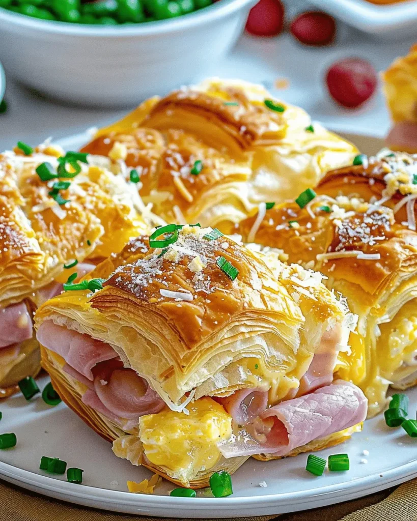 Ham and Cheese Croissant Breakfast Casserole Delight