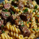 One-Pot Creamy Spicy Garlic Butter Steak & Pasta