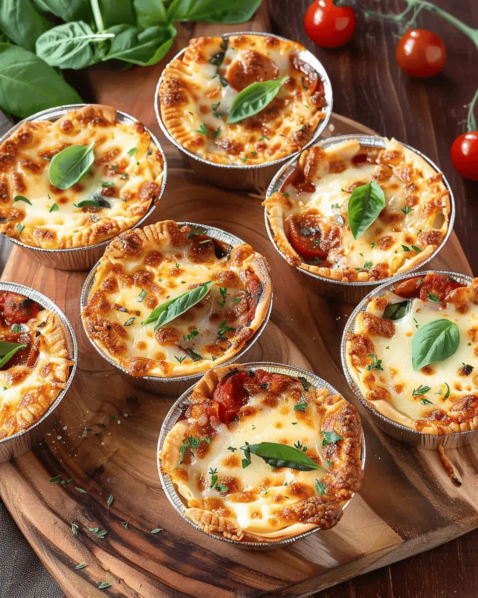 Pizza Pot Pies: Easy Comfort Food with Turkey Bacon and Chicken Ham