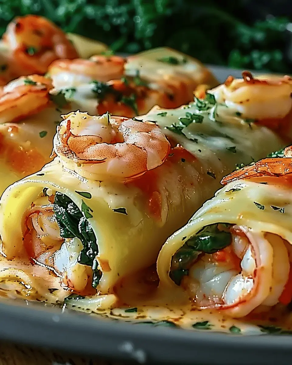 Shrimp and Spinach Stuffed Pasta Rolls: A Delightful Dinner Idea