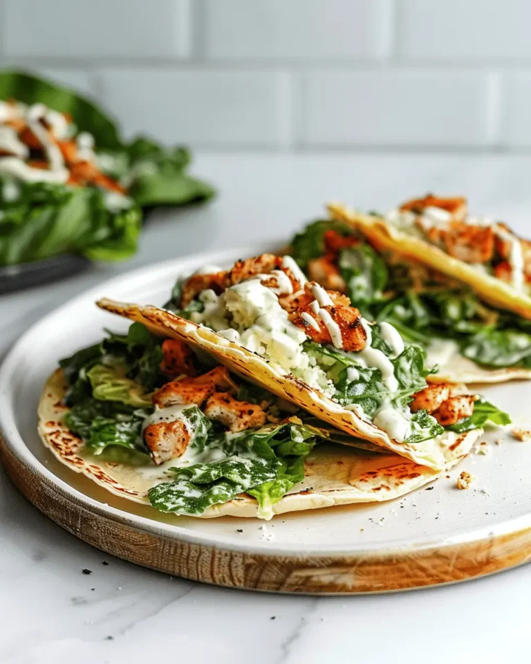 Smash Chicken Caesar Tacos