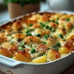 Spring Veggie Loaded Chicken Potato Casserole