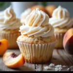The Best Honey Peach Cream Cheese Cupcakes
