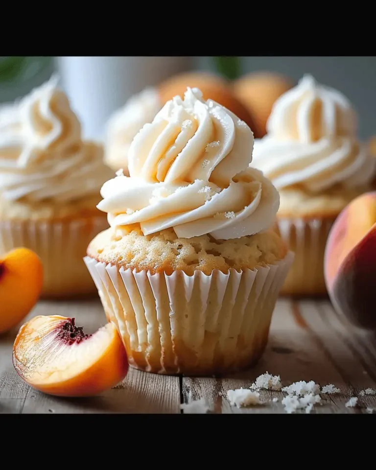 The Best Honey Peach Cream Cheese Cupcakes