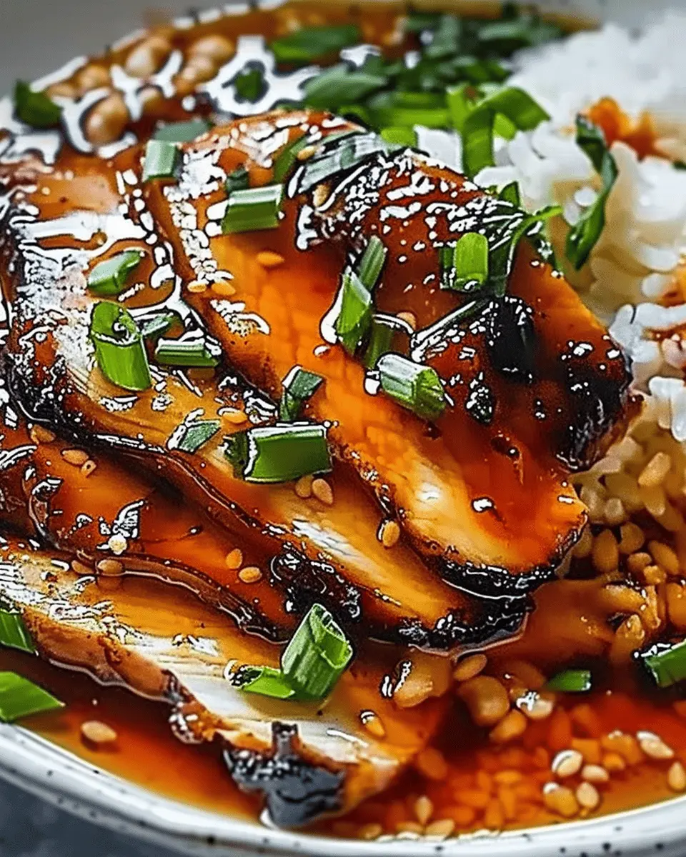 Caramelised Soy Chicken: Juicy Garlic Ginger Broth with Rice
