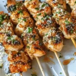Ranch Garlic Parmesan Chicken Skewers