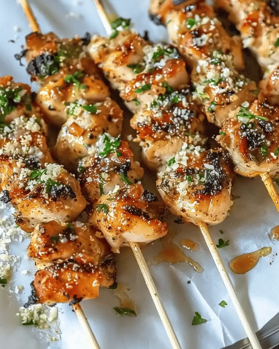 Ranch Garlic Parmesan Chicken Skewers: Easy & Flavorful Delight