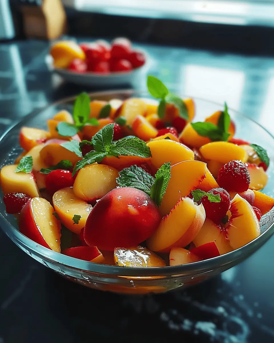 summer peach fruit salad: easy and refreshing recipe for hot days