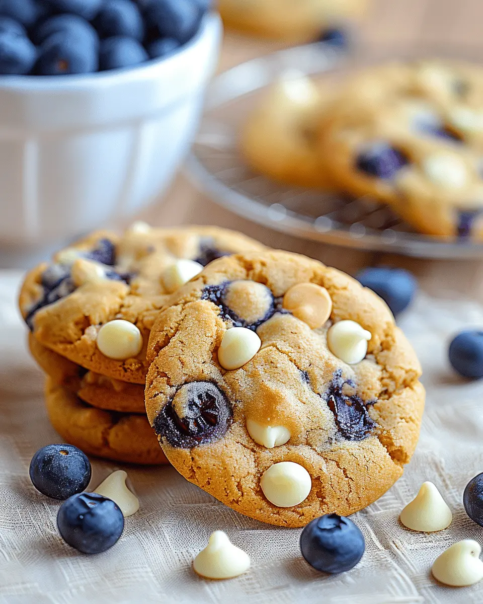 Blueberry White Chocolate Chip Cookies