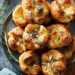 Golden Crust Garlic Rosemary Focaccia Muffins