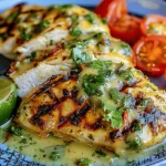 Grilled Salsa Verde Pepper Jack Chicken