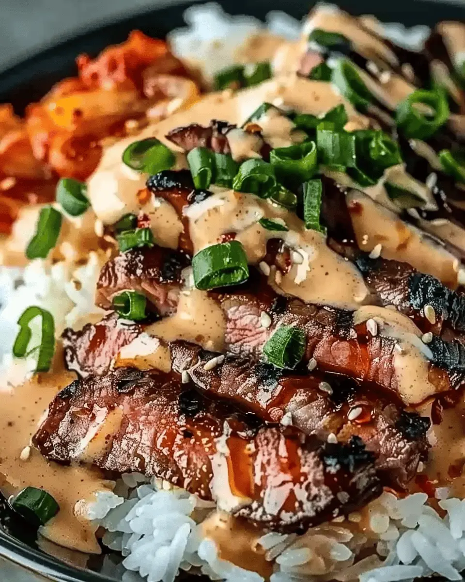 Korean BBQ Steak Rice Bowls: Ultimate Recipe with Spicy Cream Sauce