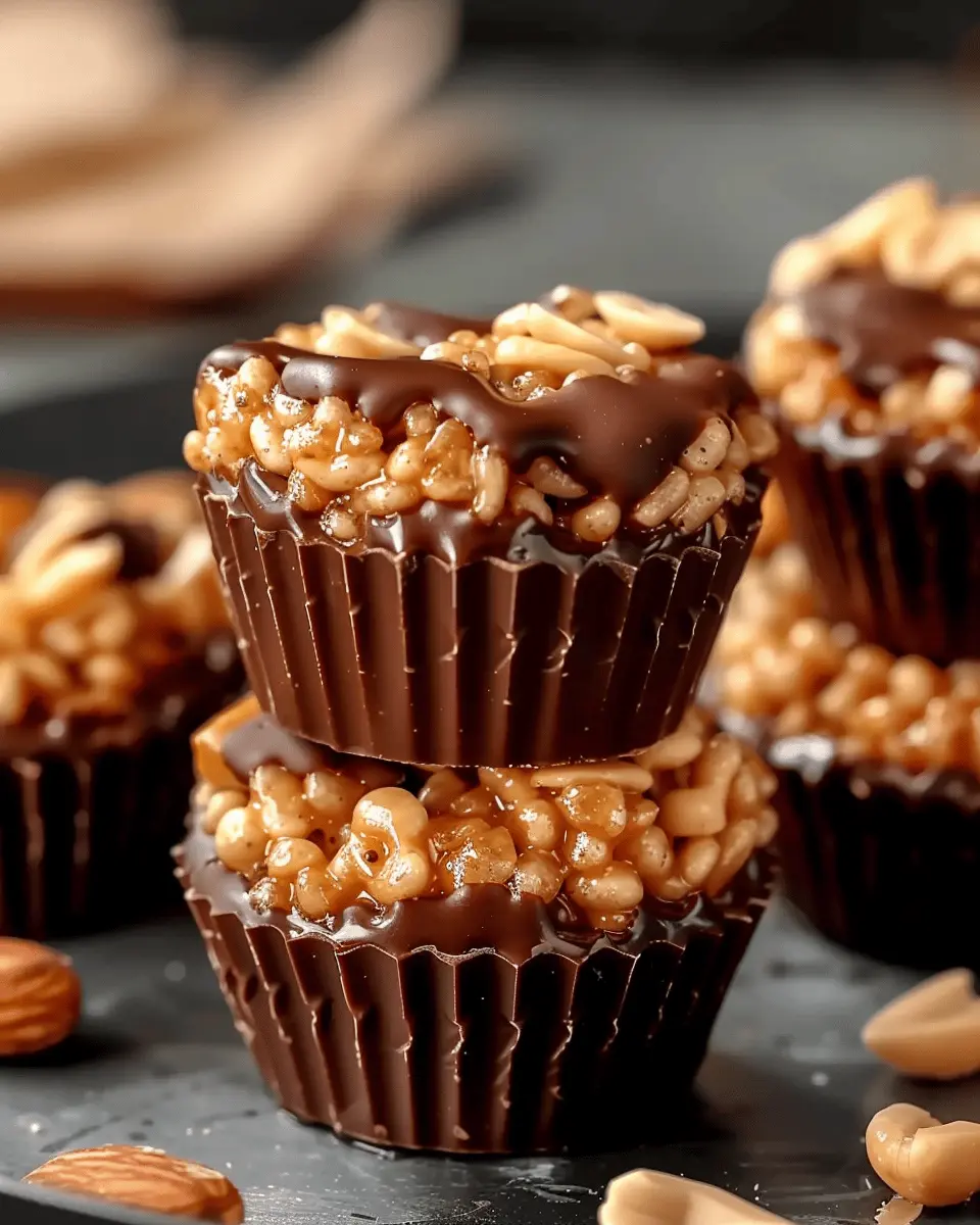 Chocolate Peanut Butter Rice Krispie Cups: The Best Easy Treat