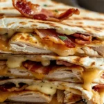Easy Chicken Bacon Ranch QuesadillaEasy Chicken Bacon Ranch Quesadilla
