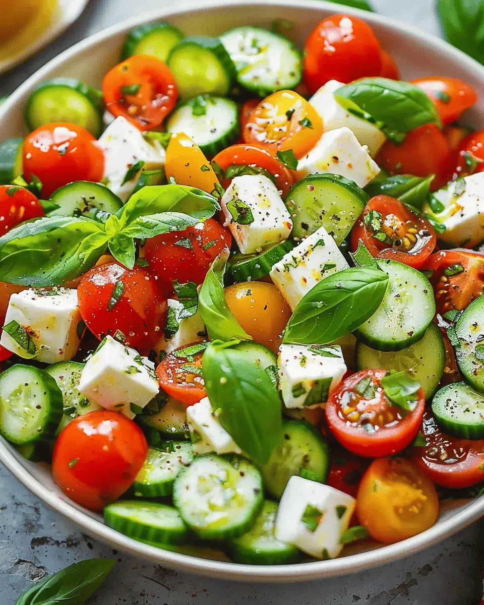 Tomato Cucumber Mozzarella Salad: The Best Easy Summer Delight