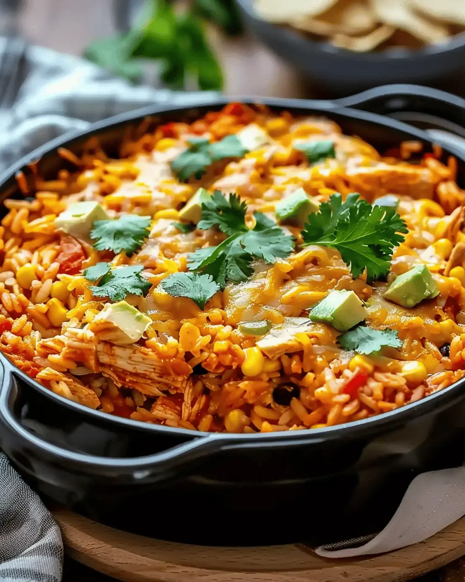 Easy Chicken Enchilada Rice Casserole in 35 Minutes for Busy Nights