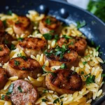 One-Pot Garlic Butter Sausage and Orzo