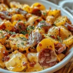 Cheesy Ranch Potatoes and Smoked Sausage