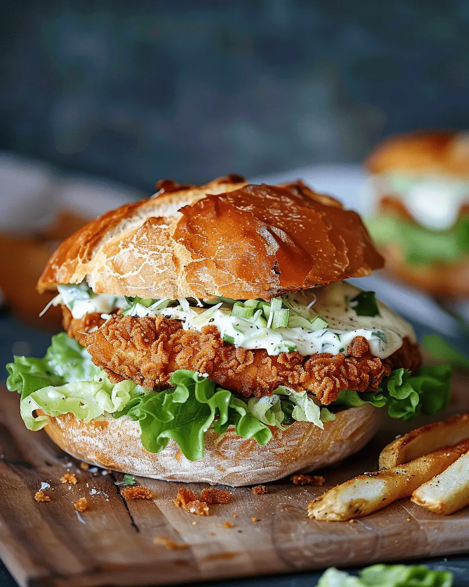 Crispy Chicken Caesar Sandwich: Easy Recipe with Turkey Bacon