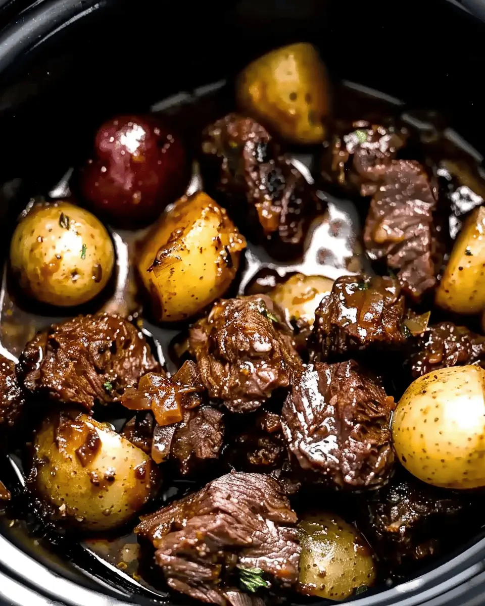 Crockpot Garlic Butter Beef Bites: Easy Comfort with Potatoes