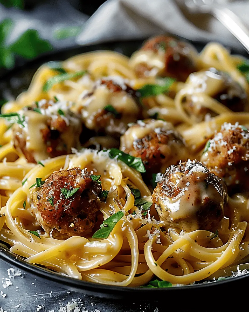 Garlic Butter Meatballs: A Creamy Linguine Delight You’re Tasting!