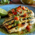 Grilled Salsa Verde Pepper Jack Chicken