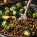 Ground Beef and Brussels Sprouts
