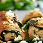 Spinach and Feta Chicken Rollups
