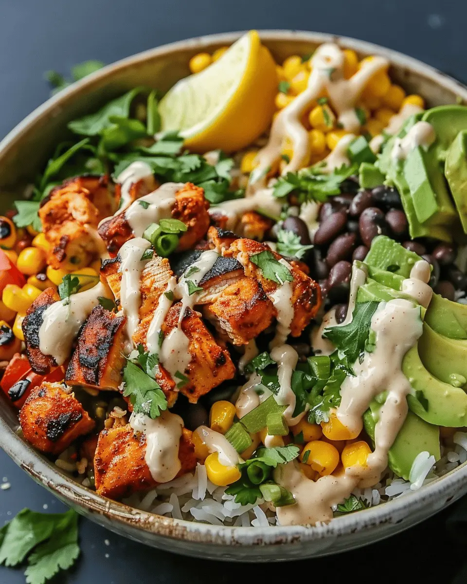 Chipotle Chicken Bowl: Easy Recipe with Black Beans & Creamy Sauce