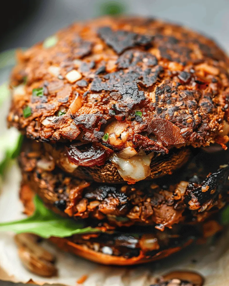 Mushroom Veggie Burger Delight: A Juicy Twist on Tradition