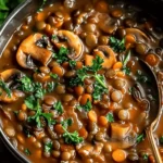 Hearty Vegan Lentil Mushroom Stew