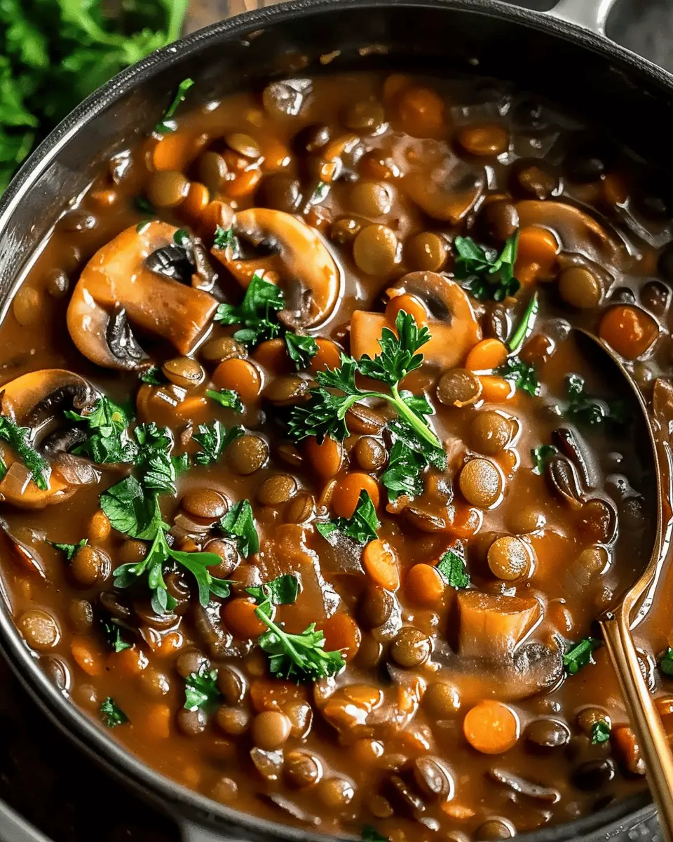 Hearty Vegan Lentil Mushroom Stew: A Wholesome Comfort Bowl